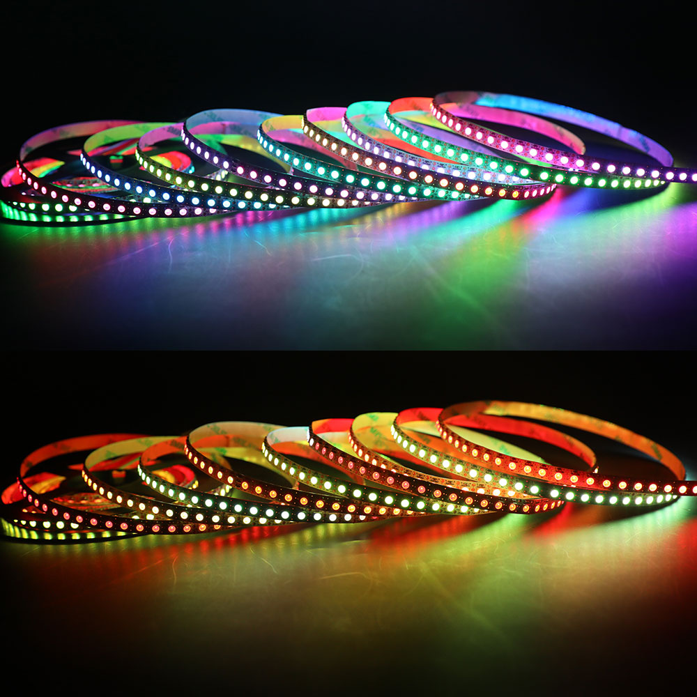 SK6812 RGB 3535SMD 144LEDS/M DC5V 8MM-Wide Digital Intelligent Addressable LED Strip Lights - 1m/3.28ft per roll SK6812 RGB 3535SMD 144LEDS/M DC5V 8MM-Wide Digital Intelligent Addressable LED Strip Lights - 1m/3.28ft per roll